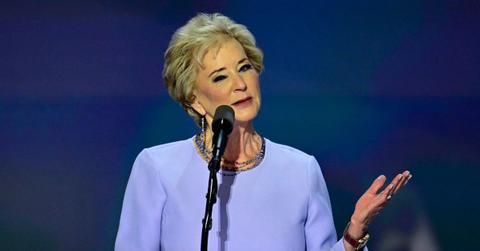 Linda McMahon speaking at the 2024 RNC.