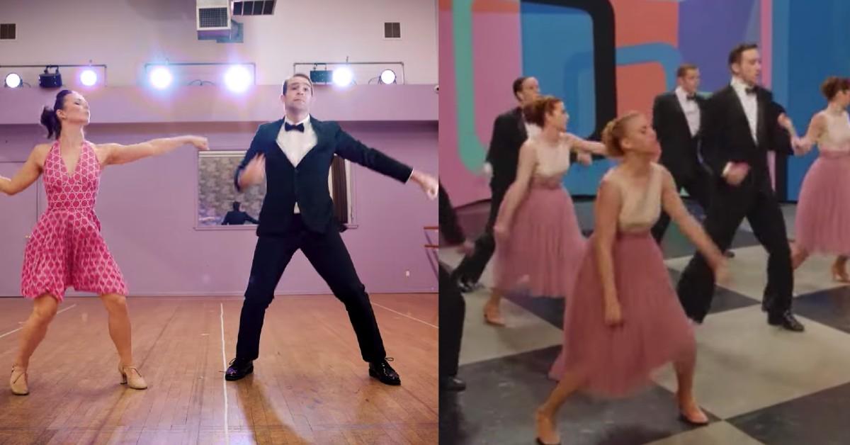 Two professional dancers recreate a famous dance sequence from 'The Marvelous Mrs. Maisel' 