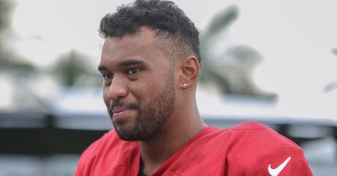 Tua Tagovailoa on the football field