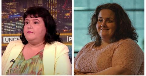 (L-R): Fiona Harvey; Jessica Gunning as Martha in 'Baby Reindeer'