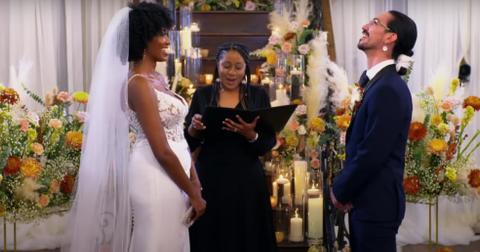 Lauren and Orion at the altar on MAFS