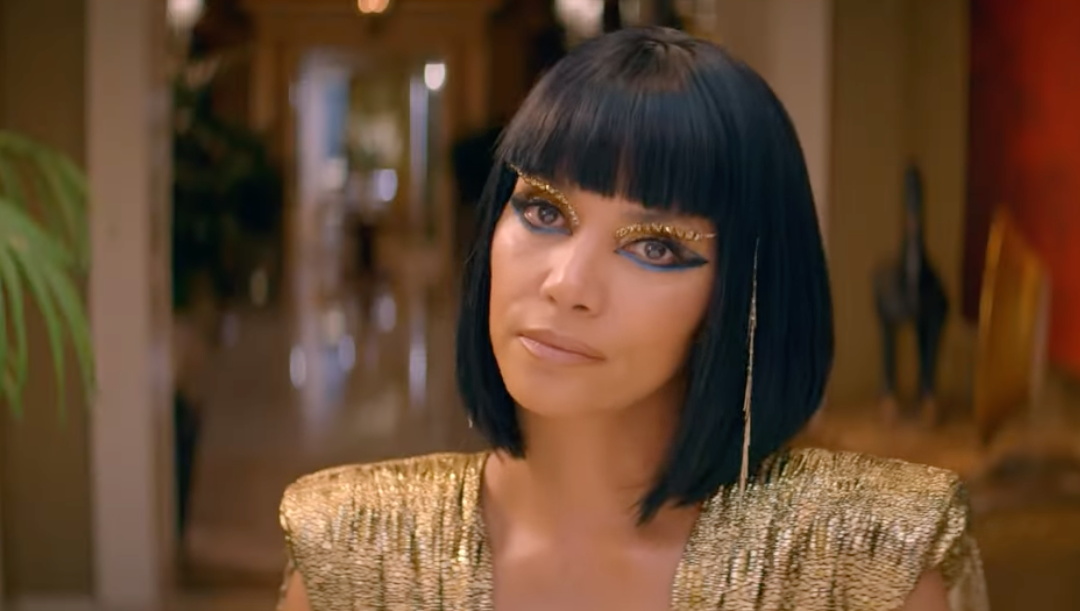 who is cleopatra in the caesars sportsbook commercial , who is predicted to win the super bowl 2022