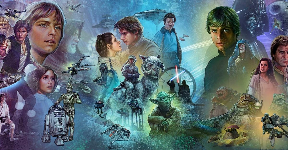 The original 'Star Wars' trilogy mural created for 'Star Wars' Celebration Chicago.