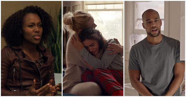 (l-r): Nola from 'She's Gotta Have It,' Georgia and Ginny from 'Ginny & Georgia,' and Nathan from 'Insecure'