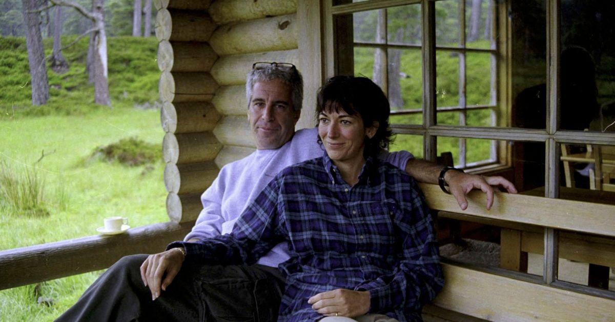 Ghislaine Maxwell and Jeffrey Epstein at a cabin. 