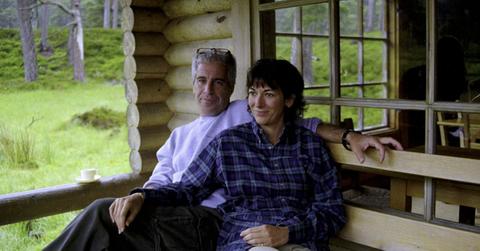 Ghislaine Maxwell and Jeffrey Epstein at a cabin.