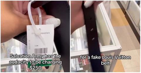 salvation army fake louis vuitton belt