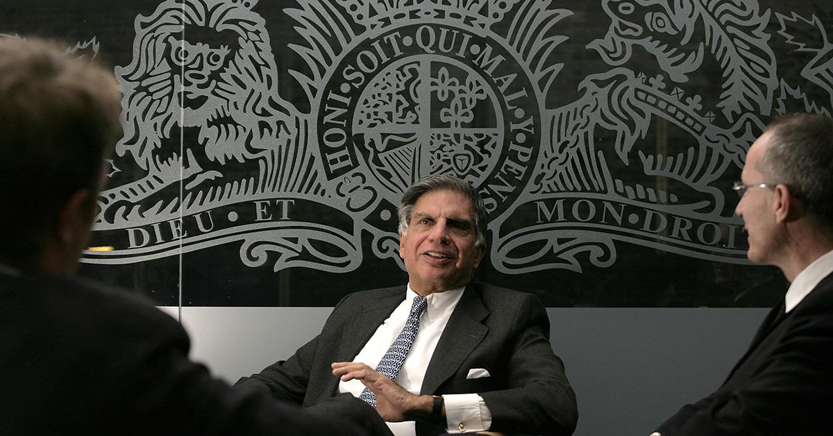 Ratan Tata in 2006 during a Tata Group meeting. 