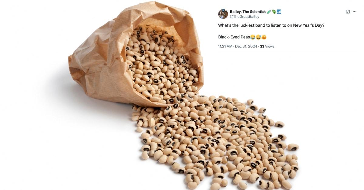 A stock photo of black-eyed peas/X post