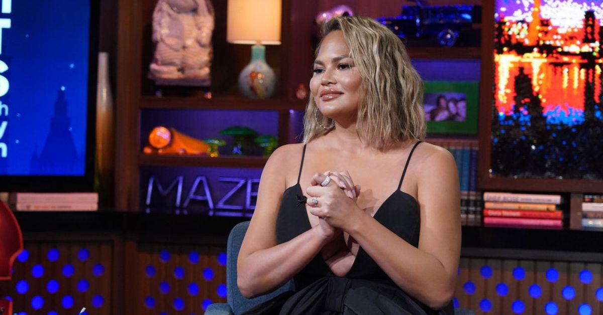 Chrissy Teigen on an episode of 'Watch What Happens Live' in November 2021.