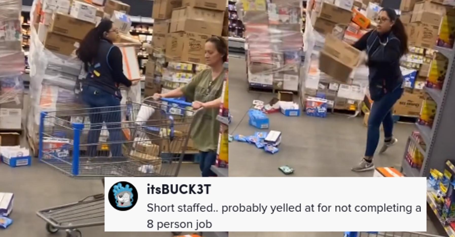 Walmart Employee Box Throwing