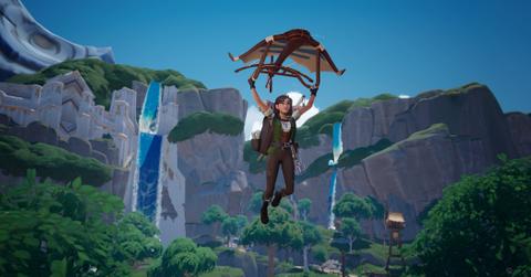 A player gliding in 'Palia'