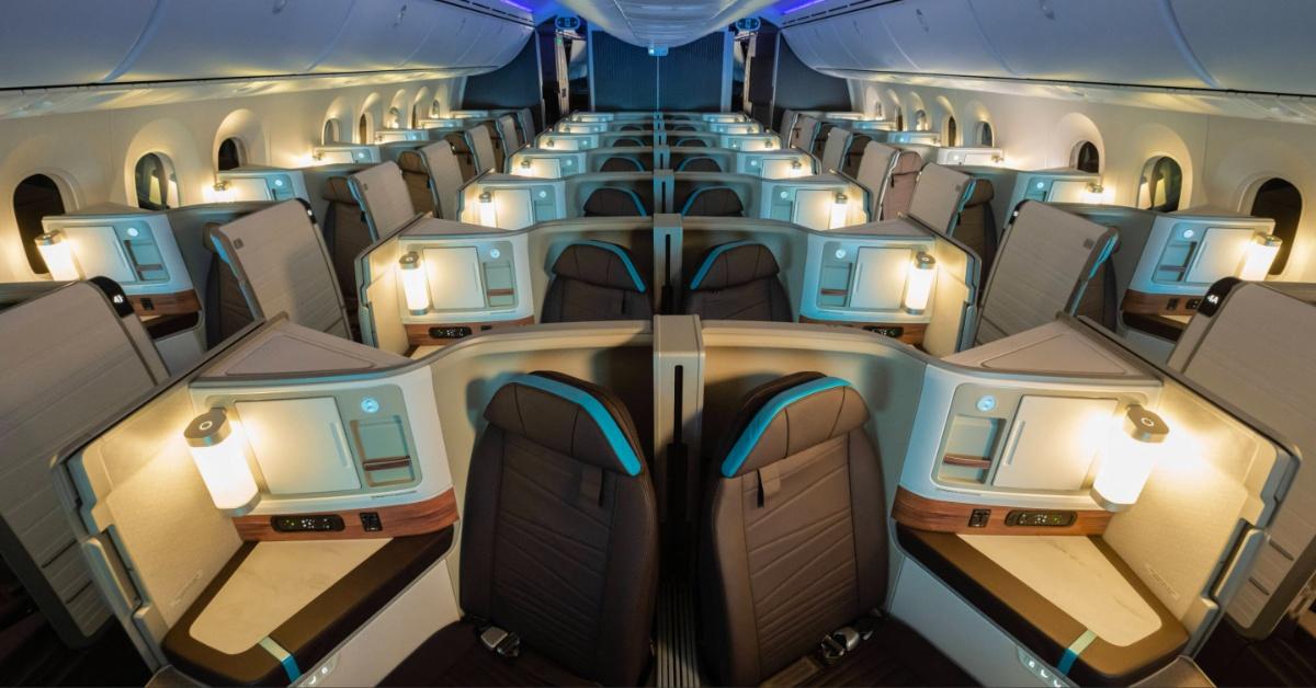 Hawaiian Airlines' luxury Boeing 787-9 Dreamliner plane.