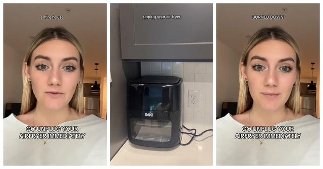 A woman is urging air fryer owners to unplug the appliance when not using it.