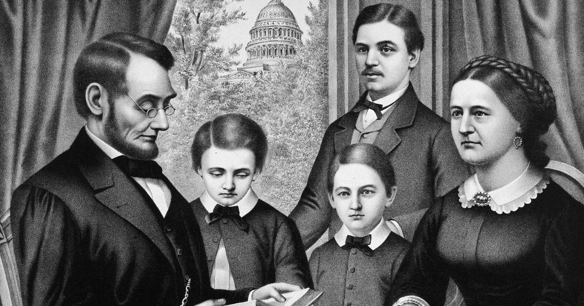 Painting of Lincoln and his family