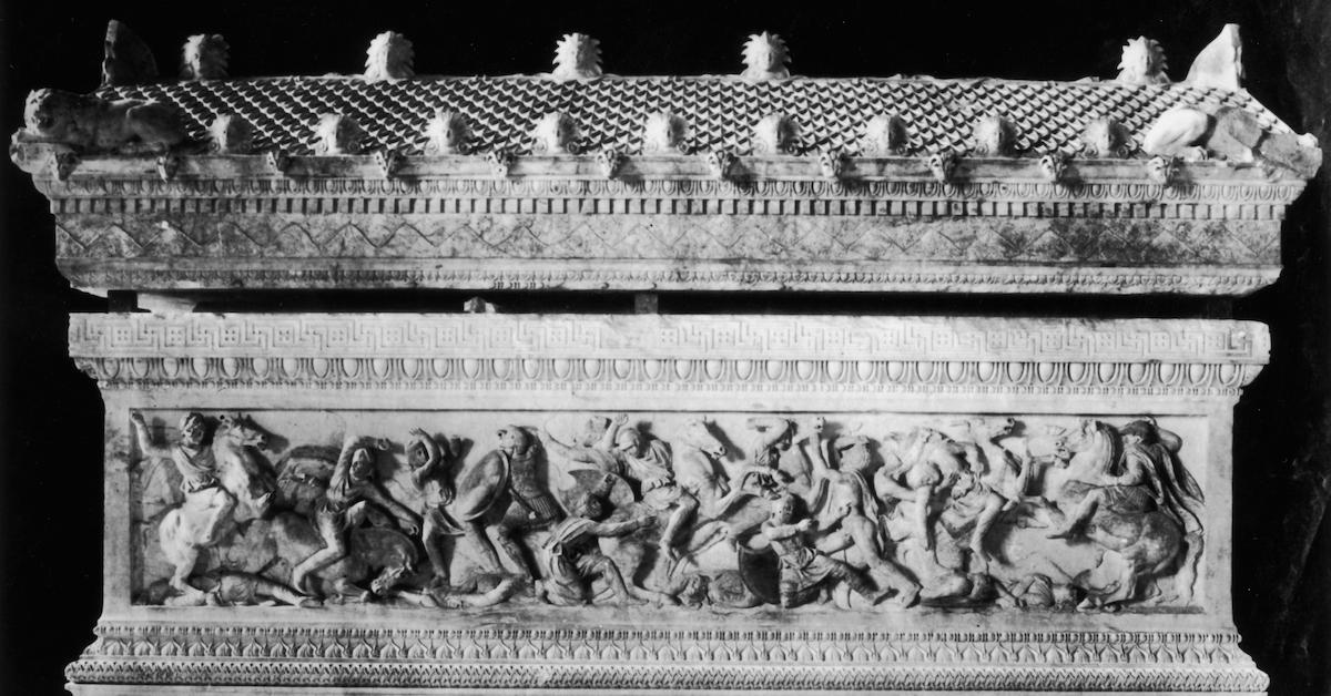 Alexander the Great model sarcophagus