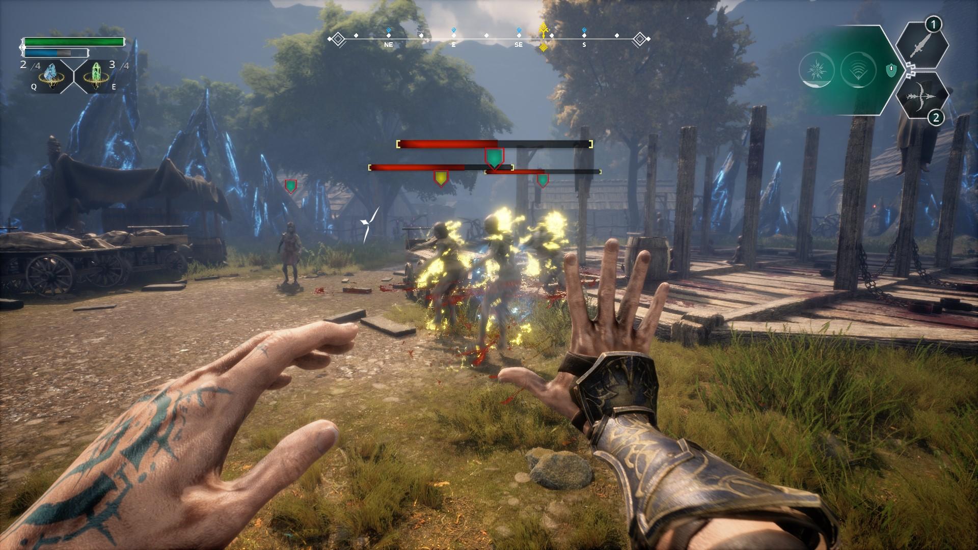 'Testament: The Order of High Human' Aran using magic to attack enemies.