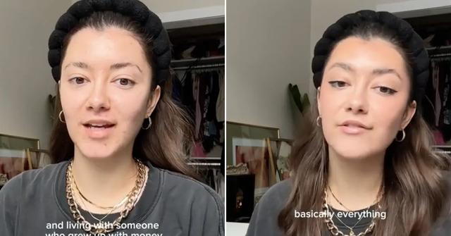 A woman describes how some rich people consider themselves to be middle class