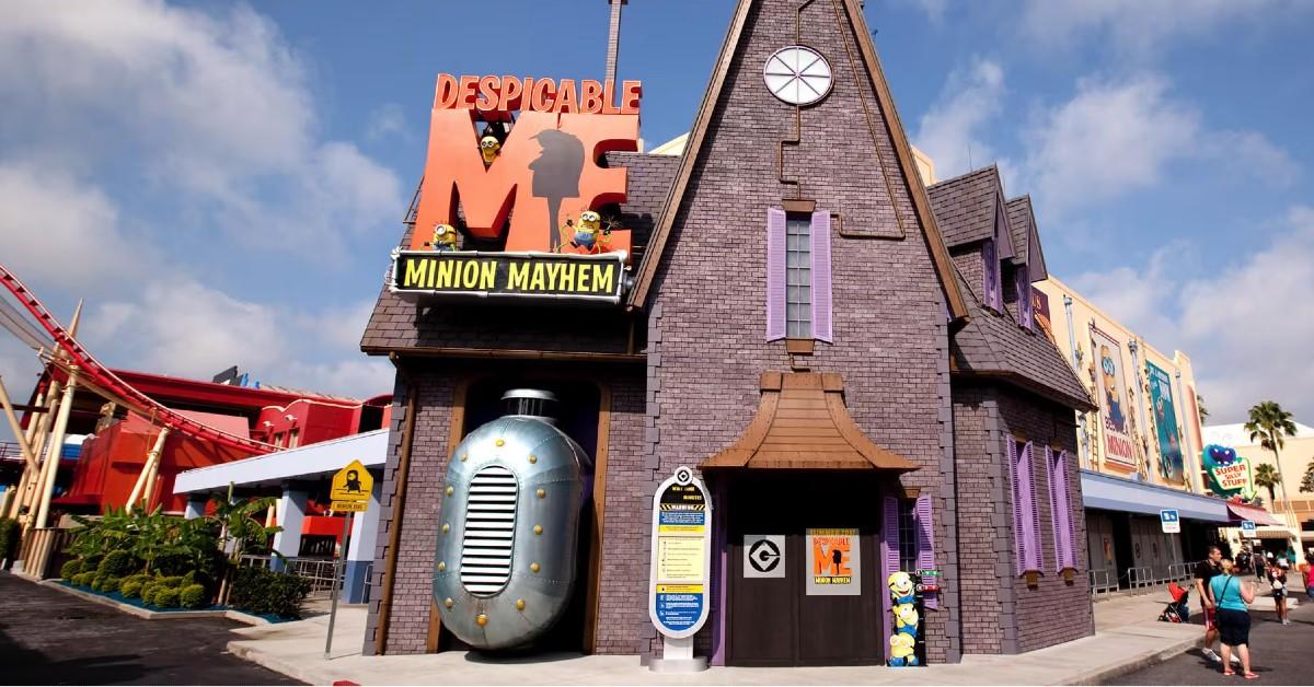 The exterior of the Minion Mayhem ride at Universal Studios Florida 