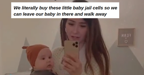 mom cribs baby jail cells