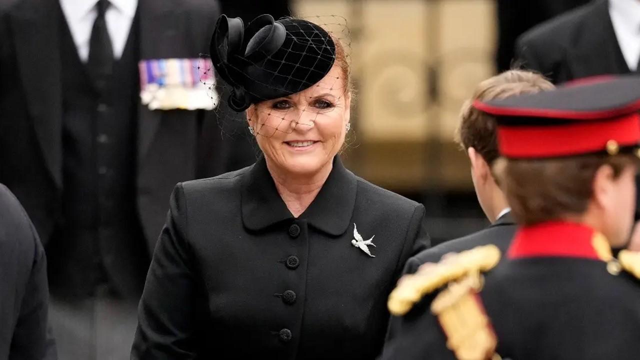 Sarah Ferguson, the Duchess of York, at Queen Elizabeth II's funeral at Westminster Abbey on Sept. 19, 2022