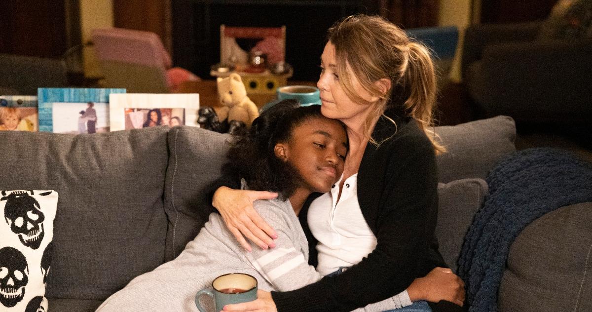 Aniela Gumbs as Zola and Ellen Pompeo as Meredith