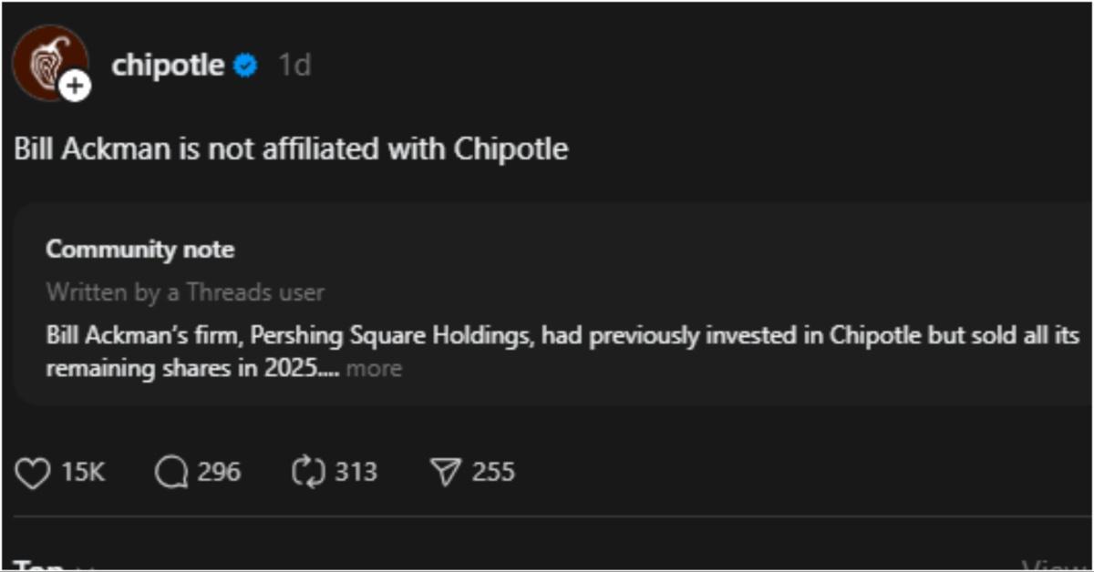 Chipotle responds to claims on Threads