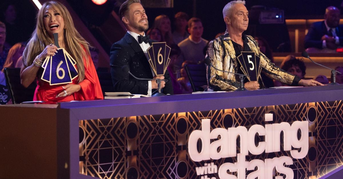 carrie ann inaba, derek hough, and bruno tonioli share their scores on dancing with the stars