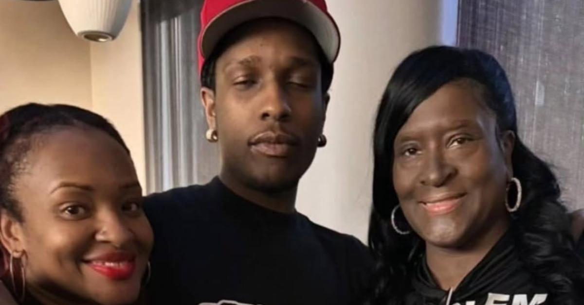 (l-r): ASAP Rocky's sister, ASAP Rocky, and his ASAP Rocky's mom