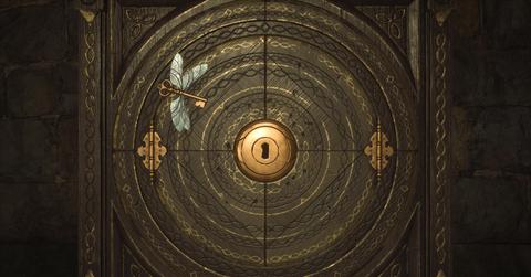 Close-up of the Daedalian Chest in 'Hogwarts Legacy'