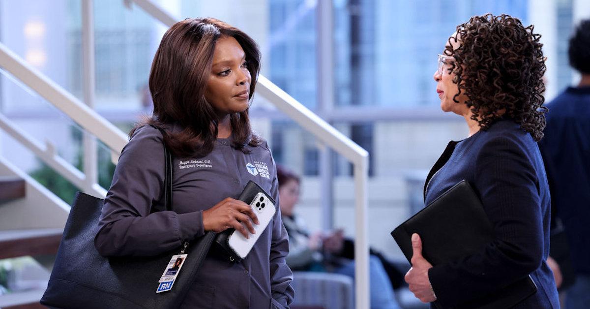 Marlyne Barrett as Maggie Lockwood, Epatha Merkerson as Sharon Goodwin in 'Chicago Med'