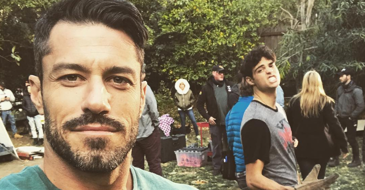 Brandon Quinn on set of 'The Fosters'