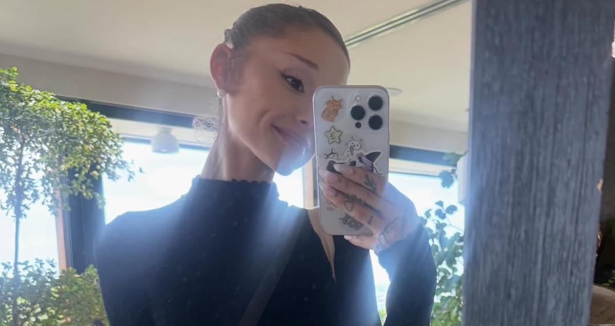 Ariana Grande's Dog Photo Features Wardrobe Malfunction