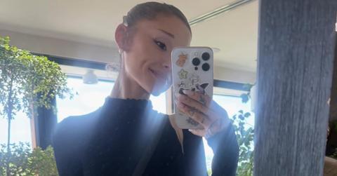 Ariana Grande's Dog Photo Features Wardrobe Malfunction