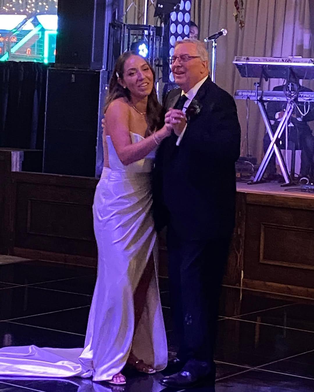 (l-r): Jessica Pegula and her father, Terry Pegula, dancing at her wedding.