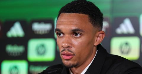 Trent Alexander-Arnold during a press conference.