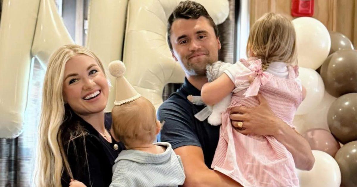 Charlie Kirk, his wife, and their two kids.