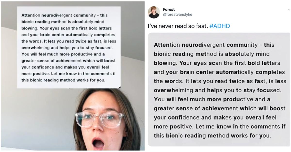 Does Bionic Reading Help You Read Faster? TikTok Debates