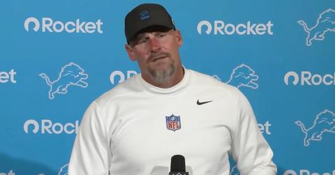 Dan Campbell attends press conference