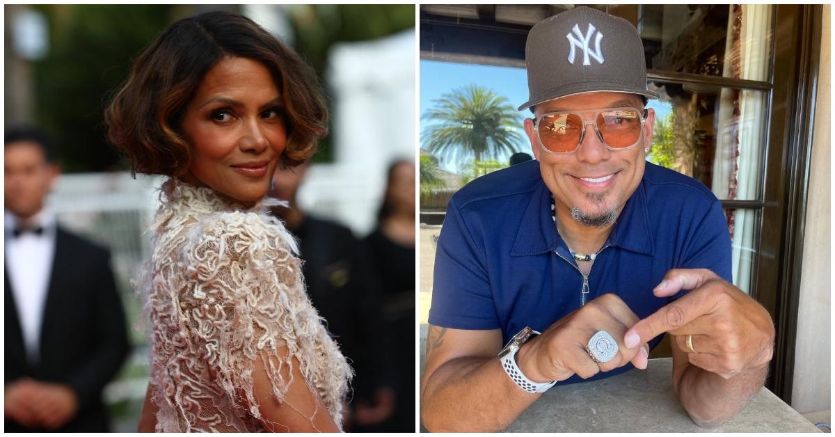 (l-r): Halle Berry and her ex-husband, David Justice