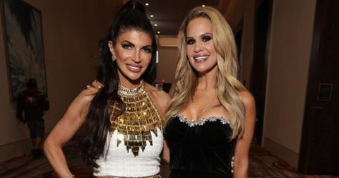 Teresa Giudice and Jackie Goldschneider pose for a photo at Bravo Con 2023