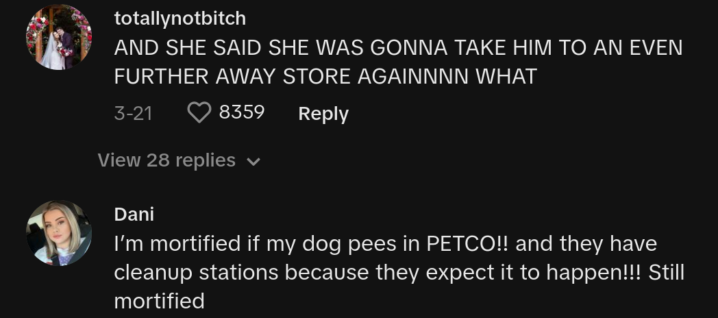 dog peeing trader joes groceries