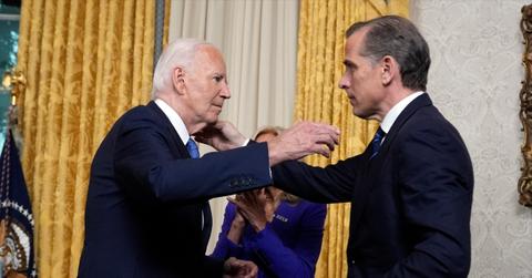 (l-r): Joe Biden and Hunter Biden