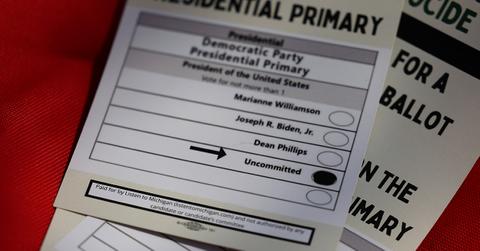 A Michigan ballot with Uncommitted filled in.