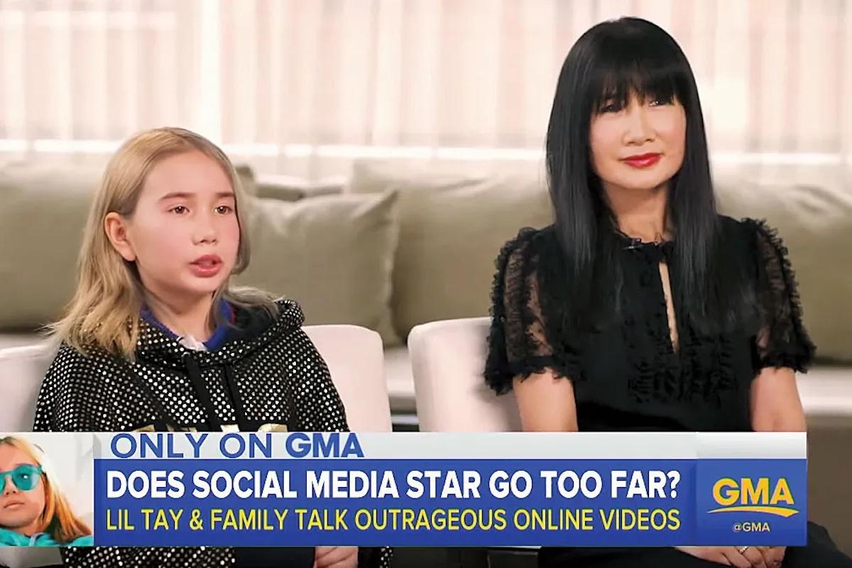 Lil Tay & mother Angela Tian on Good Morning America