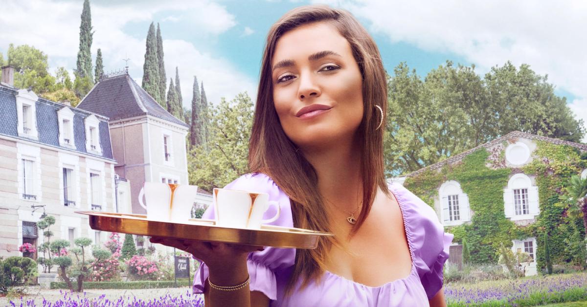 Priscila Ferrari serving cups of tea during Season 1 of 'Vanderpump Villa'