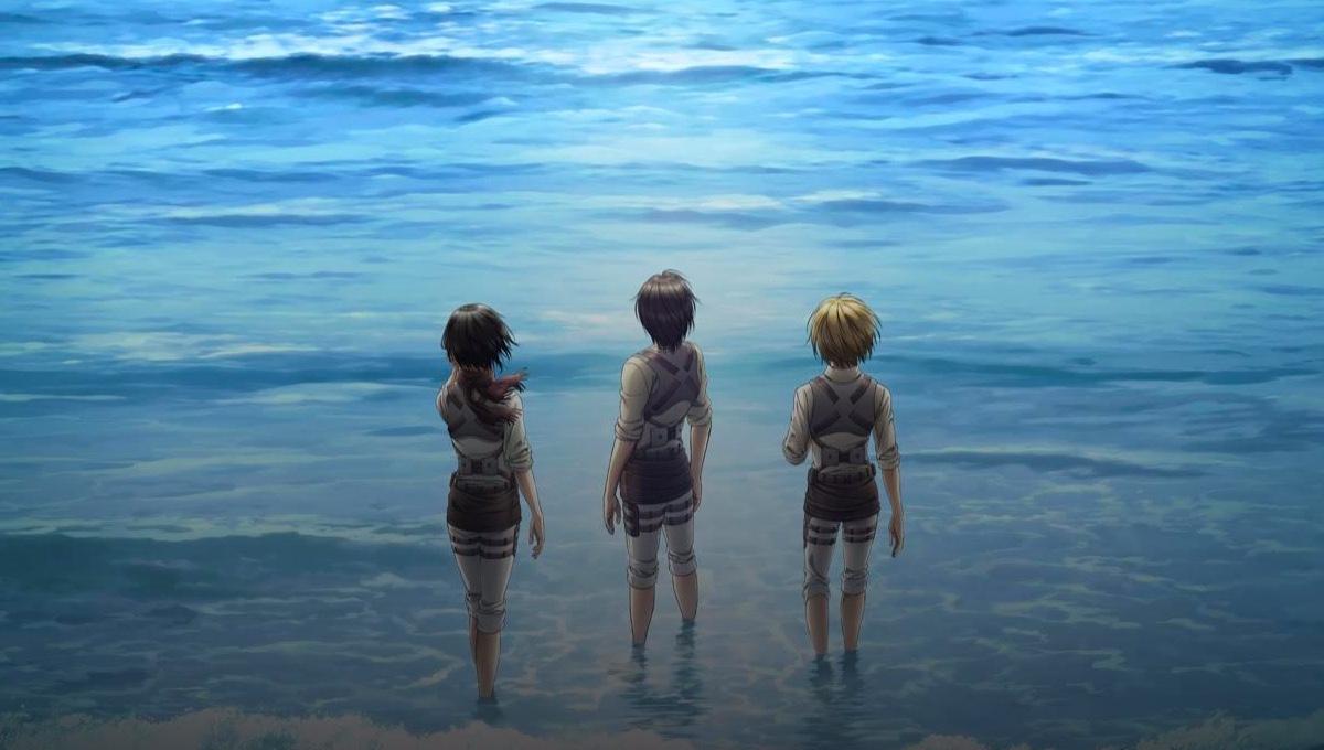 Mikasa, Eren and Armin 