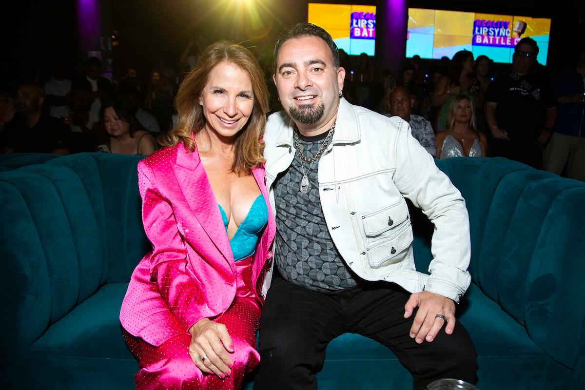 Jill Zarin and Chris Kirkpatrick at a Celebrity Lip Sync event