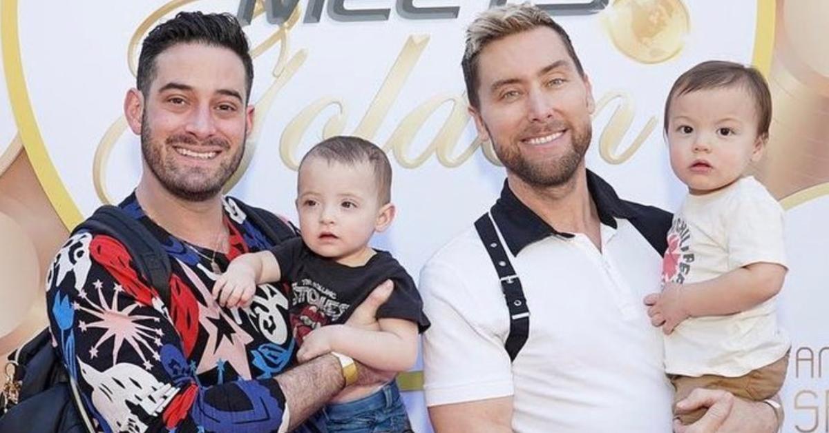 (L-R): Michael Turchin, Alexander, Lance Bass, and Violet