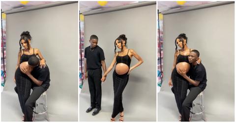 YouTuber Kellie Sweet and her boyfriend Christopher Ammanuel Darby pose for maternity shoot.